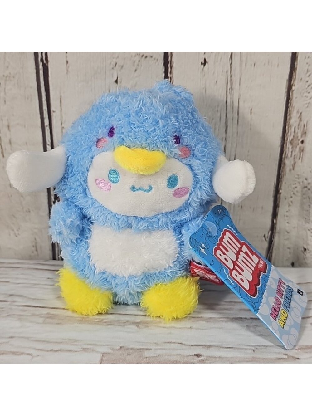 Bumbumz HELLO KITTY CINNAMOROLL Blue Seal 4.5" Bum Bumz Plush New NWT